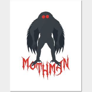 Mothman Silhouette Posters and Art